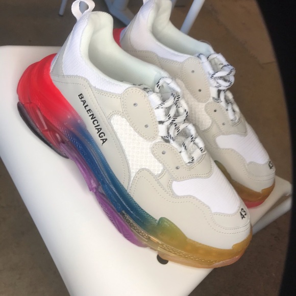 balenciaga shoes rainbow